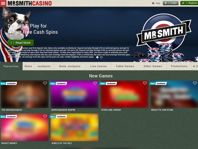 Mr Smith Casino screenshot 1