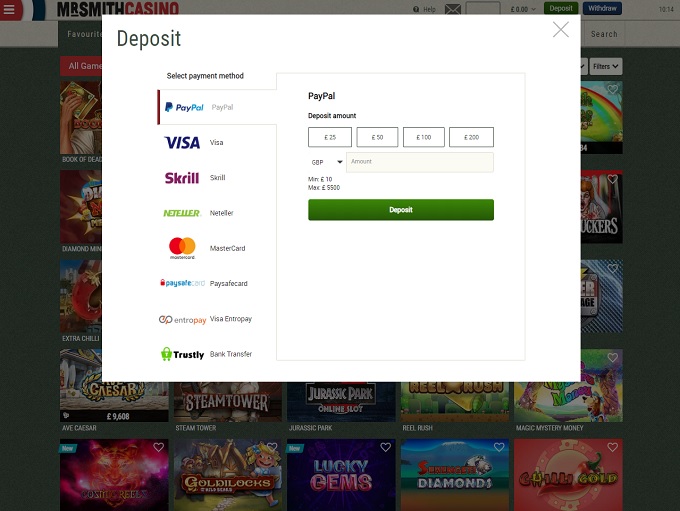 Mr Smith Casino screenshot 3