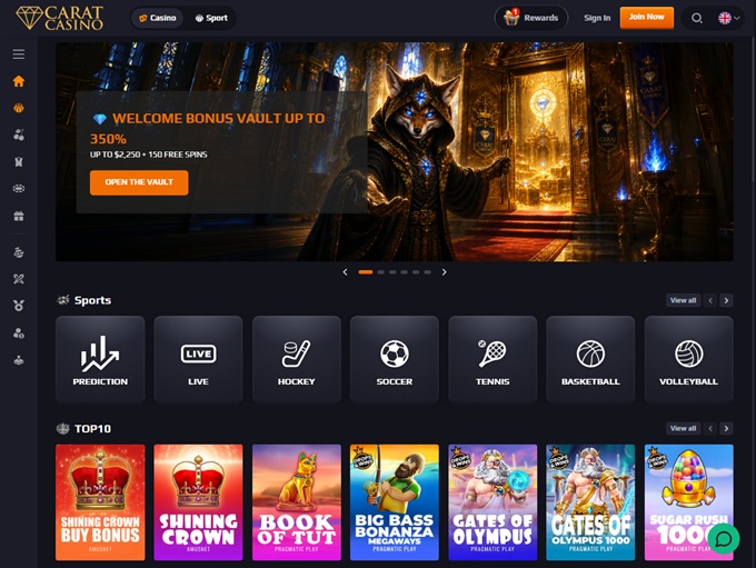 CaratCasino screenshot 1
