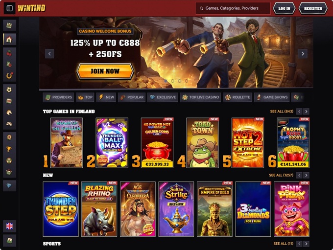 Wintino Casino screenshot 1