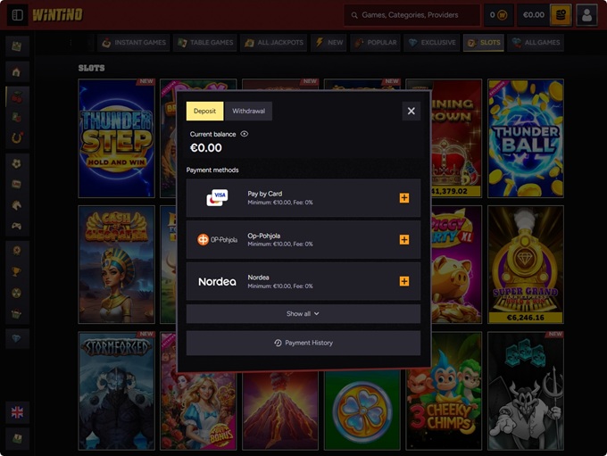 Wintino Casino screenshot 3