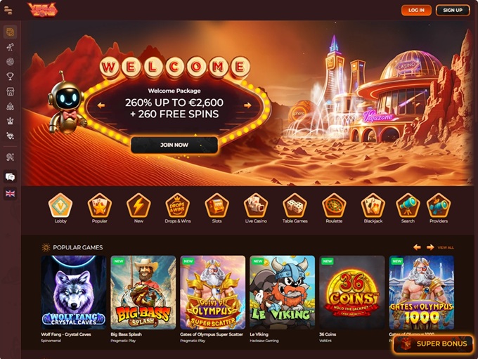 VegaZone Casino screenshot 1