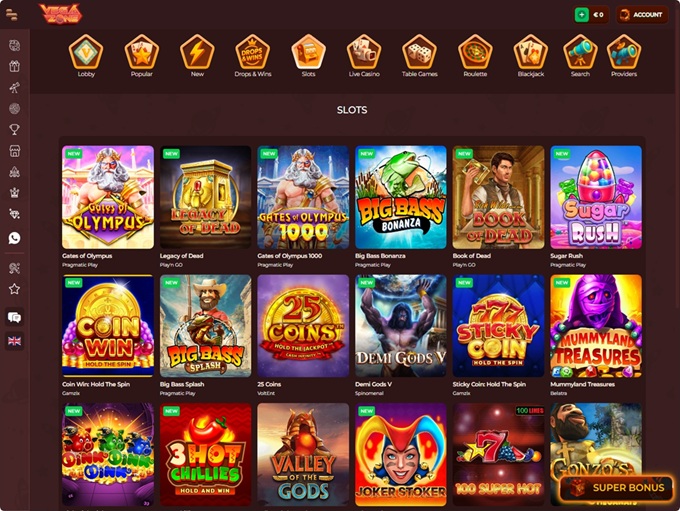 VegaZone Casino screenshot 2