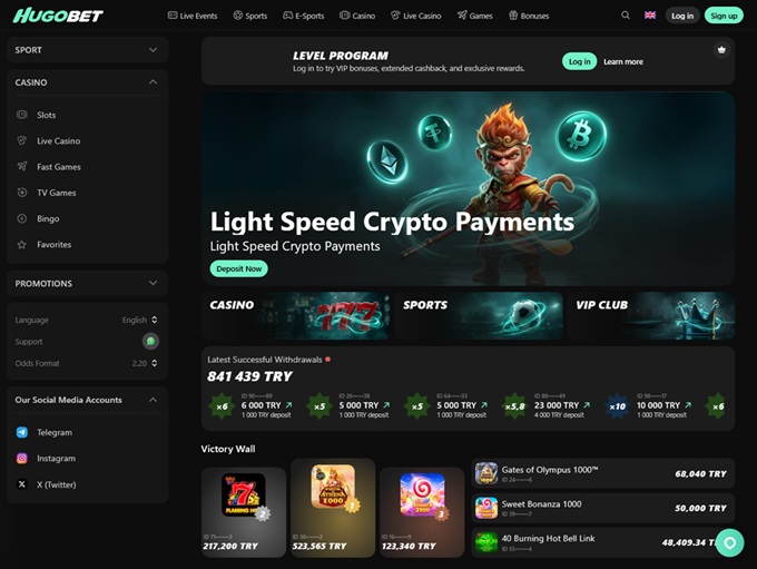 Hugobet lobby