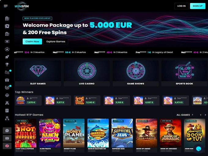 WinSpin lobby