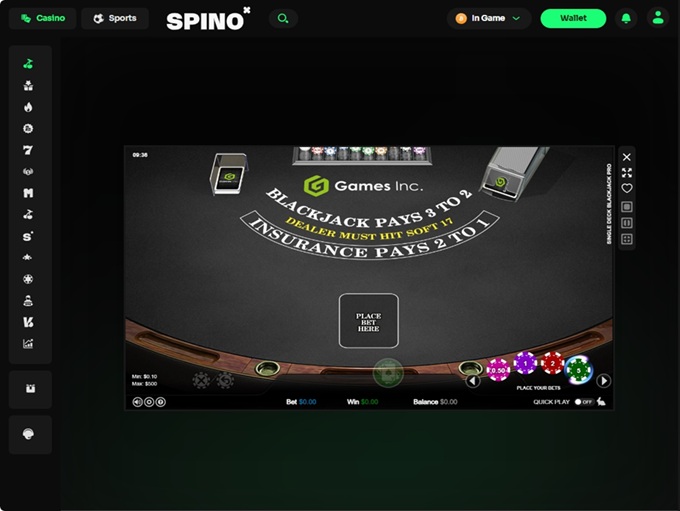 Spino Casino screenshot 6