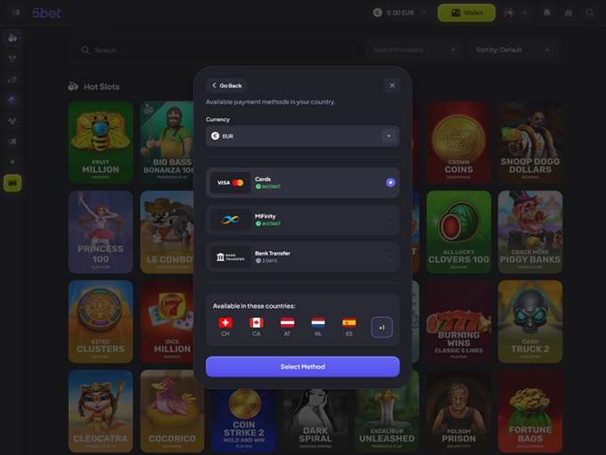 5Bet Casino screenshot 3