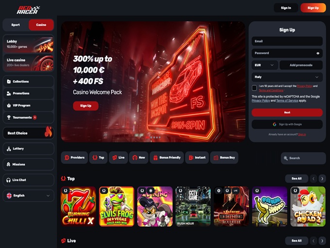 RedRacer lobby