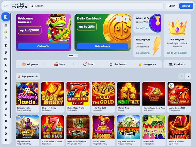 Tycoon Casino lobby