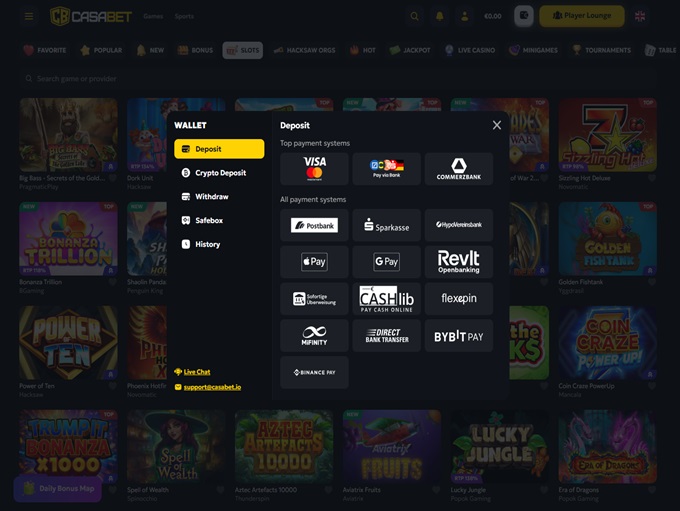 Casabet Casino screenshot 3