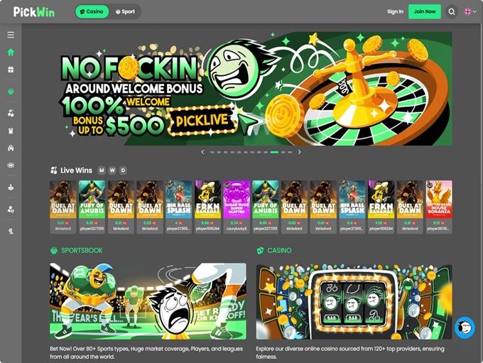 PickWin lobby
