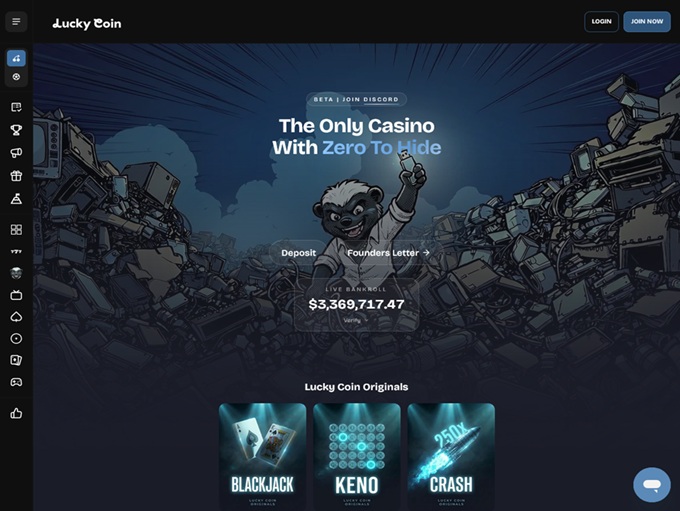 LuckyCoin lobby