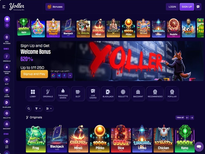 Yoller Casino screenshot 1