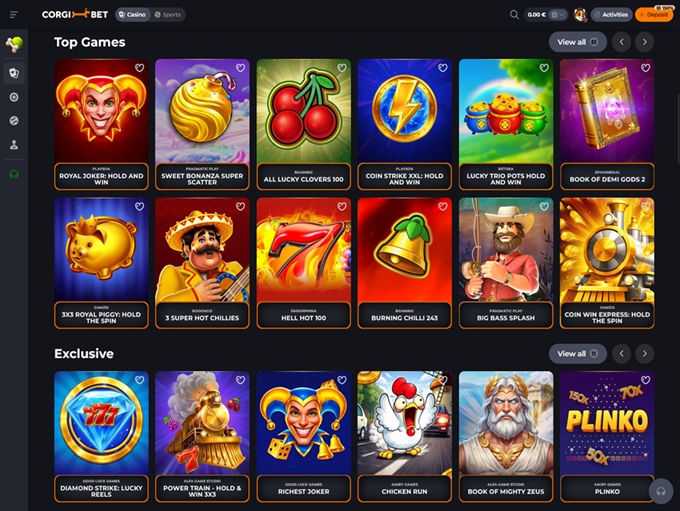 Corgibet Casino screenshot 2