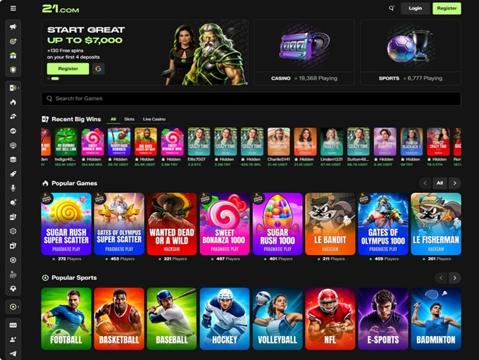 21.com lobby