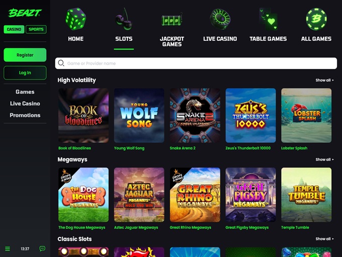 Beazt Casino screenshot 2