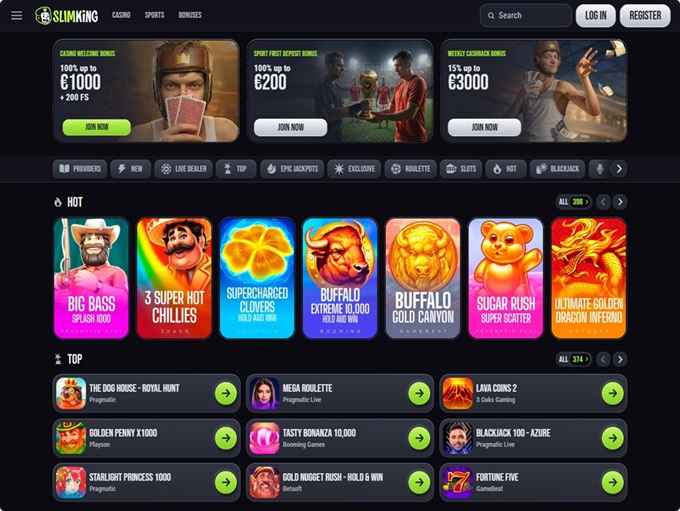 Slimking Casino screenshot 1