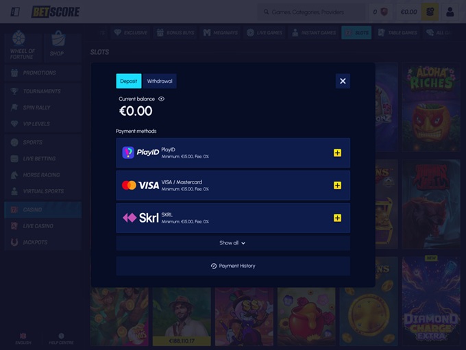 BetScore Casino screenshot 3