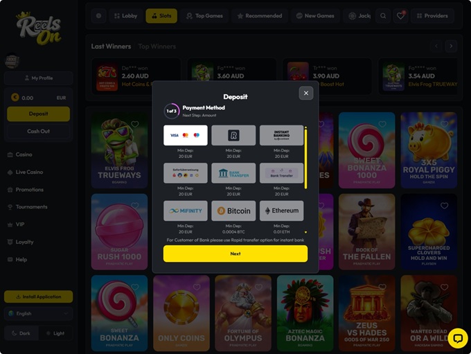 ReelsOn Casino screenshot 3
