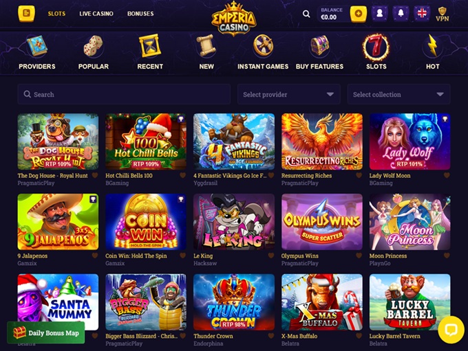 Emperia Casino screenshot 2
