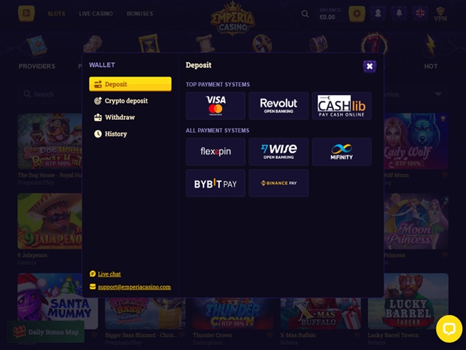 Emperia Casino screenshot 3