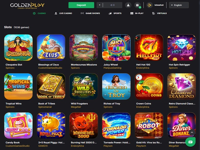GoldenPlay Casino screenshot 2