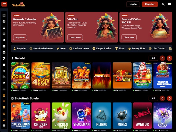 SlotoRush lobby