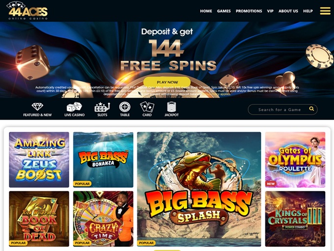 44Aces Casino lobby