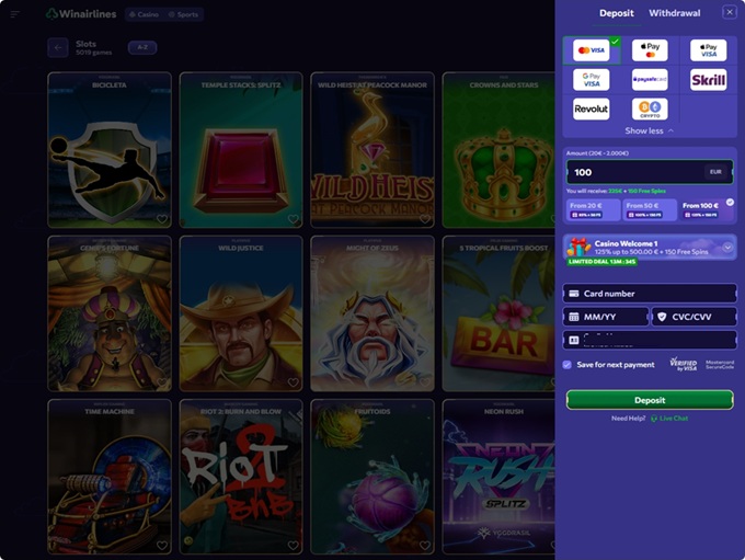 Winairlines screenshot 3