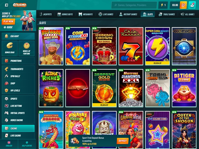 Golisimo Casino screenshot 2