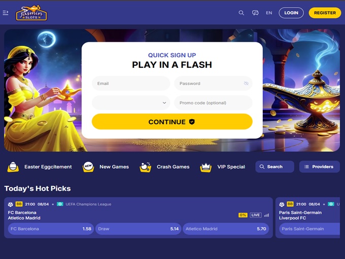JasminSlots lobby