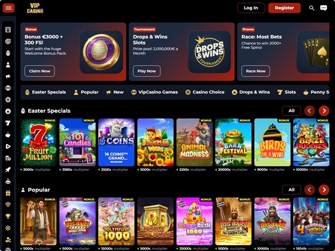 VipCasino lobby