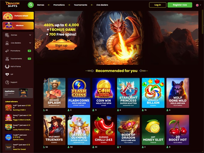 DragonSlots lobby