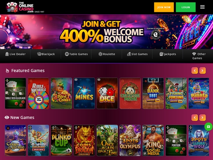 TheOnlineCasino lobby