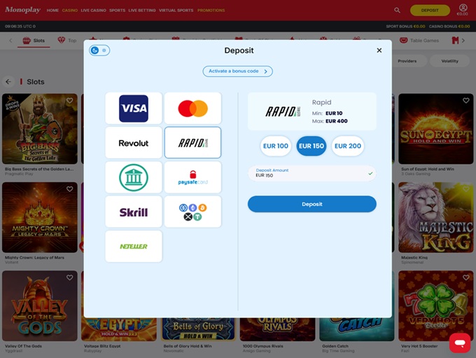 MonoPlay Casino screenshot 3