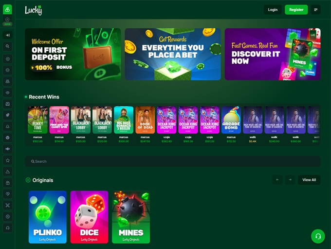Lucky.fun lobby