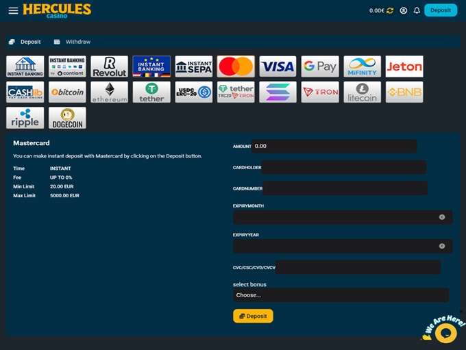 Hercules Casino screenshot 3