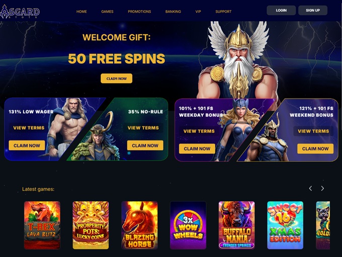 Asgard Slots lobby