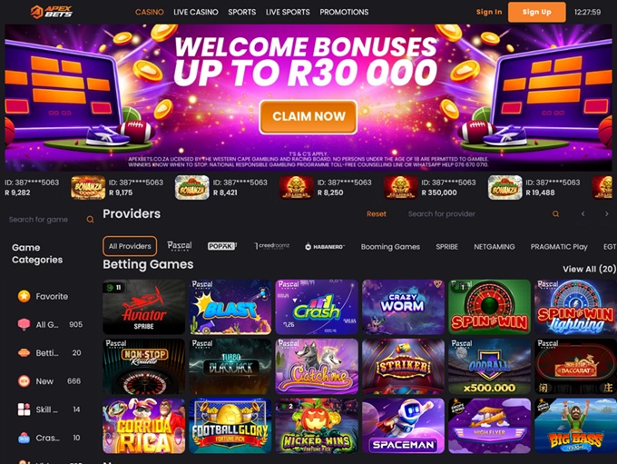 Apex Bets lobby