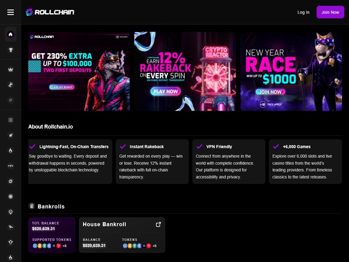 Rollchain Casino screenshot 1