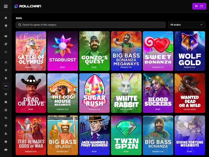 Rollchain Casino screenshot 2
