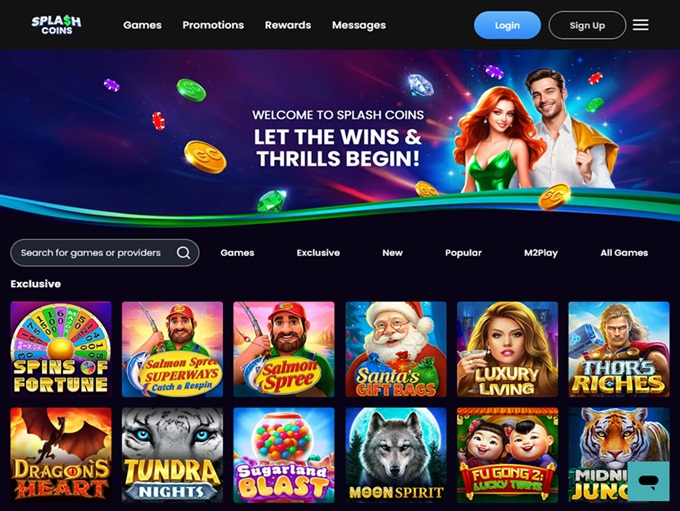 Splash Coins lobby