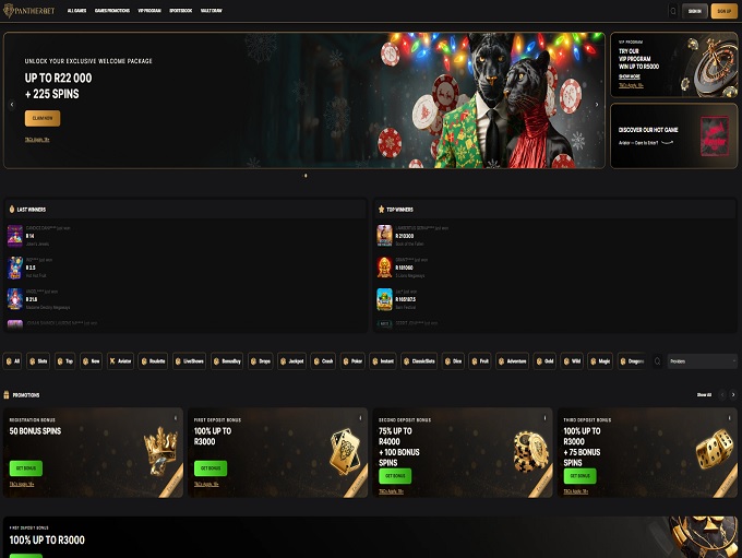 Pantherbet Casino lobby