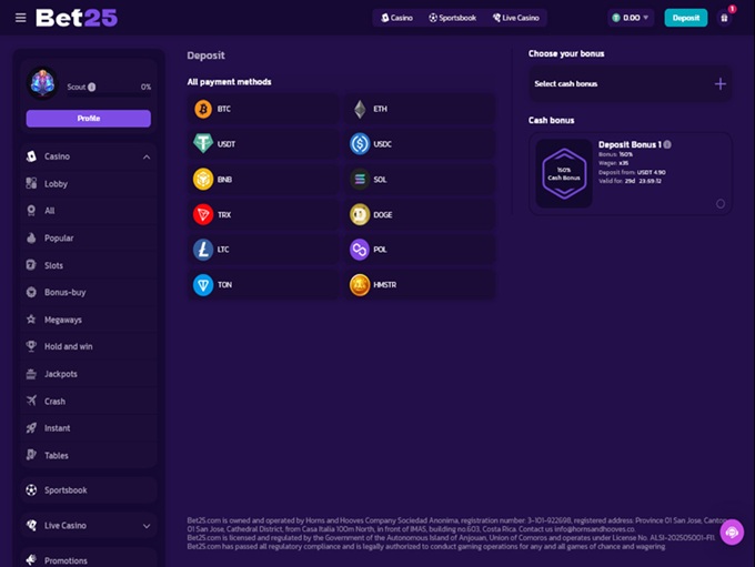 Bet25 screenshot 3