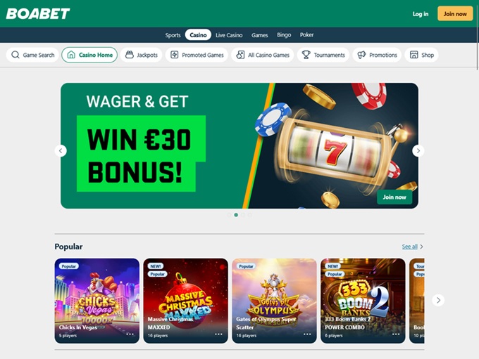 BoaBet lobby
