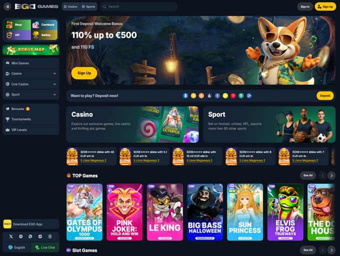 EgoGames lobby