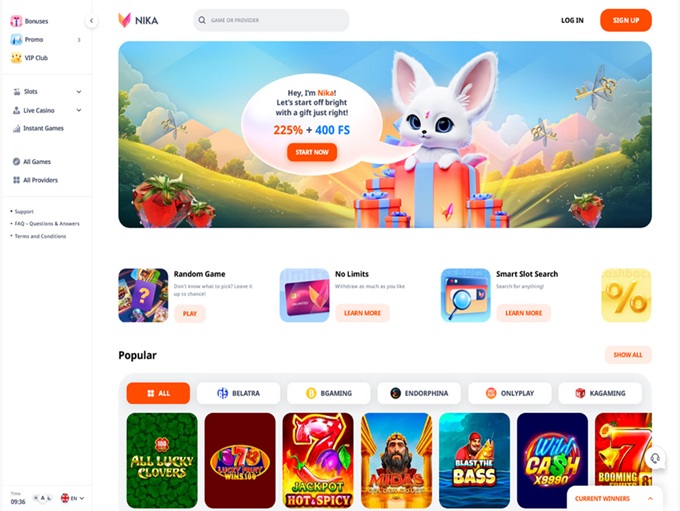 NIKA Casino lobby