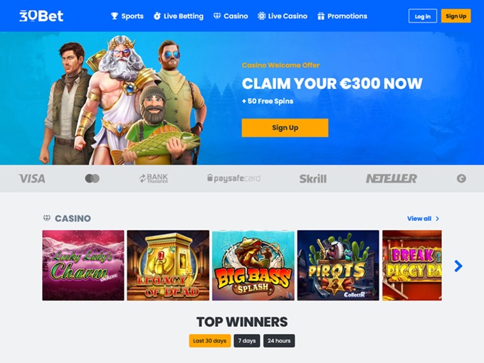 30Bet.com screenshot 1