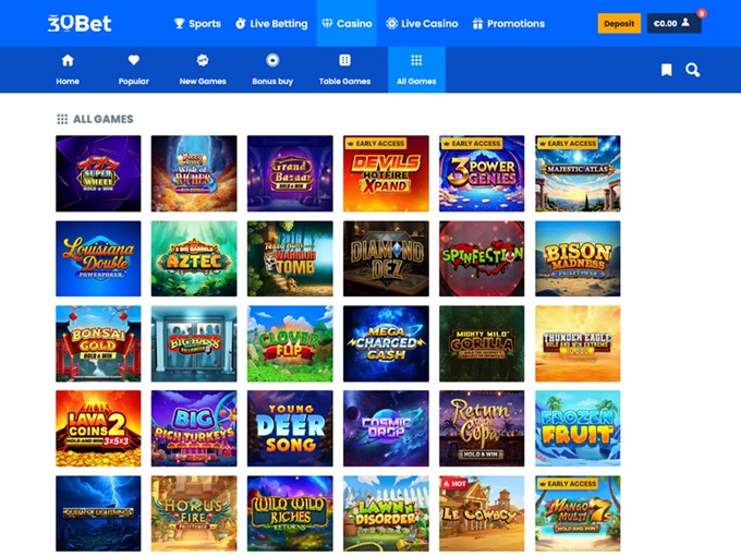 30Bet.com screenshot 2