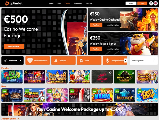 OptimBet lobby